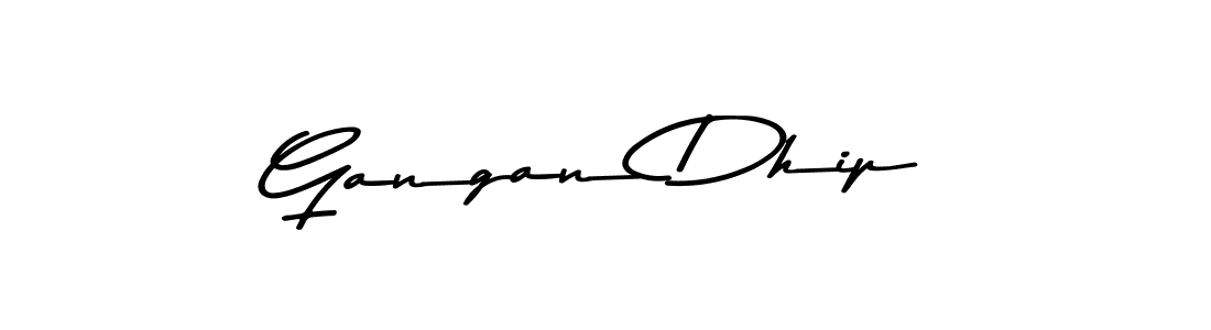 How to make Gangan Dhip name signature. Use Asem Kandis PERSONAL USE style for creating short signs online. This is the latest handwritten sign. Gangan Dhip signature style 9 images and pictures png