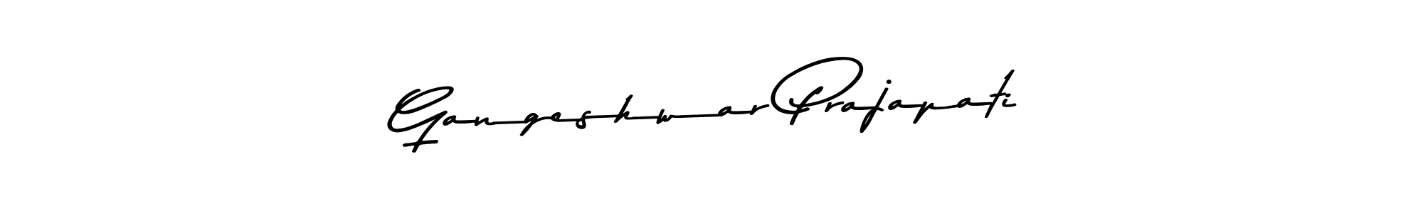 How to make Gangeshwar Prajapati name signature. Use Asem Kandis PERSONAL USE style for creating short signs online. This is the latest handwritten sign. Gangeshwar Prajapati signature style 9 images and pictures png