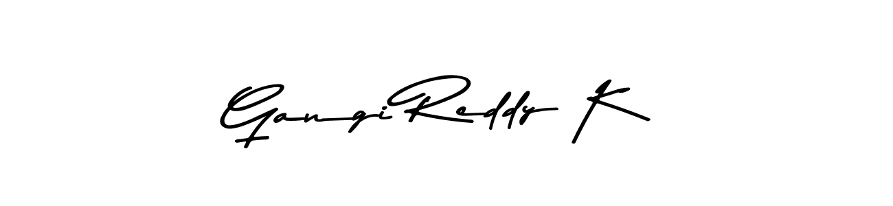 Design your own signature with our free online signature maker. With this signature software, you can create a handwritten (Asem Kandis PERSONAL USE) signature for name Gangi Reddy K. Gangi Reddy K signature style 9 images and pictures png