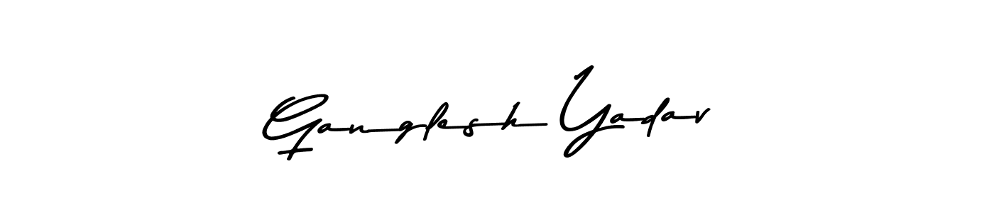 This is the best signature style for the Ganglesh Yadav name. Also you like these signature font (Asem Kandis PERSONAL USE). Mix name signature. Ganglesh Yadav signature style 9 images and pictures png