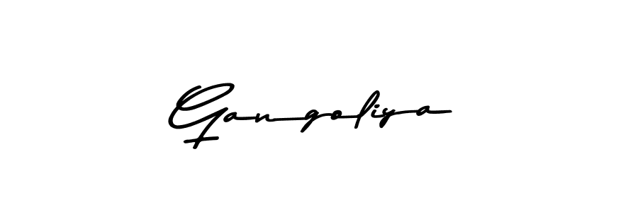 Make a beautiful signature design for name Gangoliya. With this signature (Asem Kandis PERSONAL USE) style, you can create a handwritten signature for free. Gangoliya signature style 9 images and pictures png
