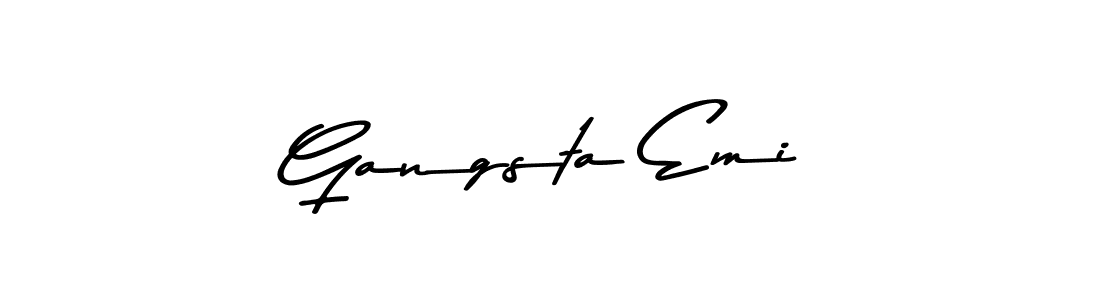 You should practise on your own different ways (Asem Kandis PERSONAL USE) to write your name (Gangsta Emi) in signature. don't let someone else do it for you. Gangsta Emi signature style 9 images and pictures png