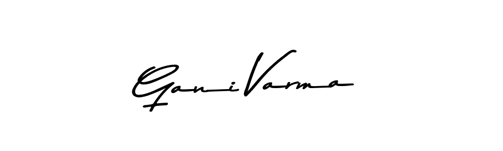 How to make Gani Varma name signature. Use Asem Kandis PERSONAL USE style for creating short signs online. This is the latest handwritten sign. Gani Varma signature style 9 images and pictures png