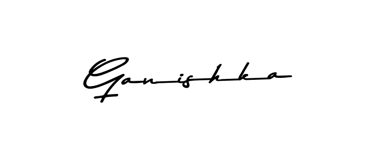 Make a beautiful signature design for name Ganishka. With this signature (Asem Kandis PERSONAL USE) style, you can create a handwritten signature for free. Ganishka signature style 9 images and pictures png