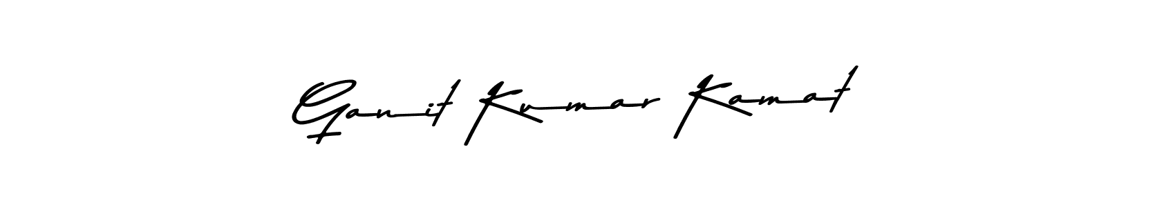 This is the best signature style for the Ganit Kumar Kamat name. Also you like these signature font (Asem Kandis PERSONAL USE). Mix name signature. Ganit Kumar Kamat signature style 9 images and pictures png