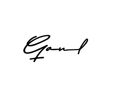 Make a beautiful signature design for name Ganl. With this signature (Asem Kandis PERSONAL USE) style, you can create a handwritten signature for free. Ganl signature style 9 images and pictures png