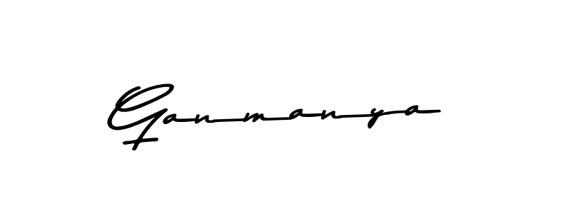 Design your own signature with our free online signature maker. With this signature software, you can create a handwritten (Asem Kandis PERSONAL USE) signature for name Ganmanya. Ganmanya signature style 9 images and pictures png