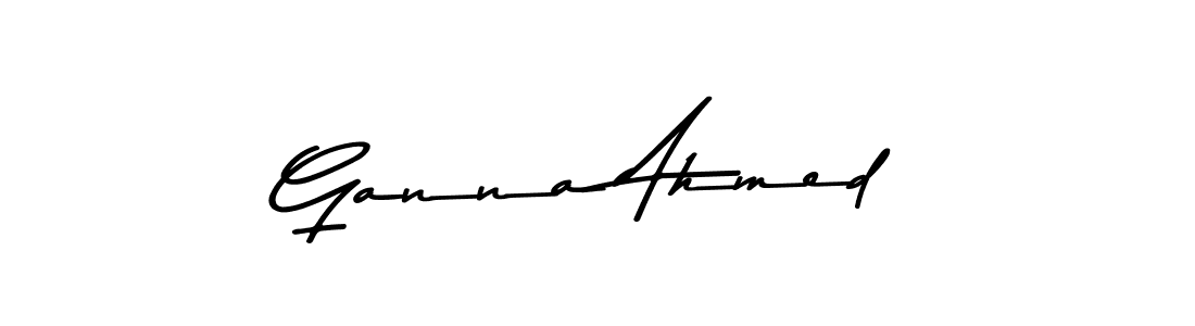 How to make Ganna Ahmed signature? Asem Kandis PERSONAL USE is a professional autograph style. Create handwritten signature for Ganna Ahmed name. Ganna Ahmed signature style 9 images and pictures png