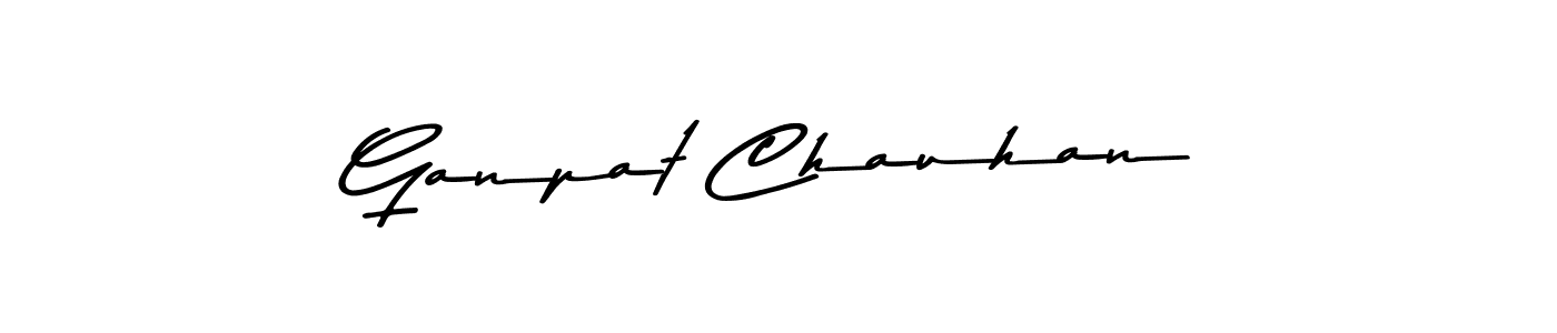 Create a beautiful signature design for name Ganpat Chauhan. With this signature (Asem Kandis PERSONAL USE) fonts, you can make a handwritten signature for free. Ganpat Chauhan signature style 9 images and pictures png