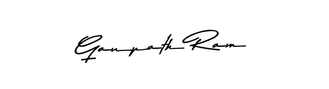 Design your own signature with our free online signature maker. With this signature software, you can create a handwritten (Asem Kandis PERSONAL USE) signature for name Ganpath Ram. Ganpath Ram signature style 9 images and pictures png