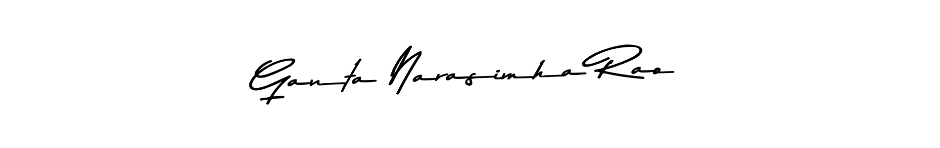 Design your own signature with our free online signature maker. With this signature software, you can create a handwritten (Asem Kandis PERSONAL USE) signature for name Ganta Narasimha Rao. Ganta Narasimha Rao signature style 9 images and pictures png