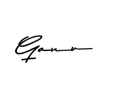 Create a beautiful signature design for name Ganu. With this signature (Asem Kandis PERSONAL USE) fonts, you can make a handwritten signature for free. Ganu signature style 9 images and pictures png