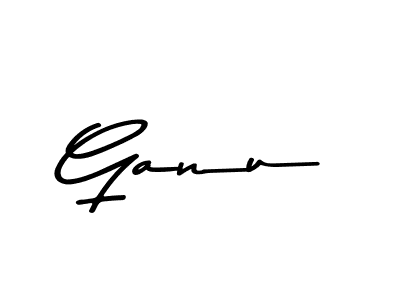 Create a beautiful signature design for name Ganu. With this signature (Asem Kandis PERSONAL USE) fonts, you can make a handwritten signature for free. Ganu signature style 9 images and pictures png