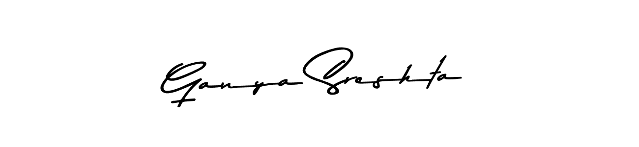 Design your own signature with our free online signature maker. With this signature software, you can create a handwritten (Asem Kandis PERSONAL USE) signature for name Ganya Sreshta. Ganya Sreshta signature style 9 images and pictures png