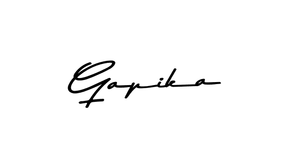 Design your own signature with our free online signature maker. With this signature software, you can create a handwritten (Asem Kandis PERSONAL USE) signature for name Gapika. Gapika signature style 9 images and pictures png