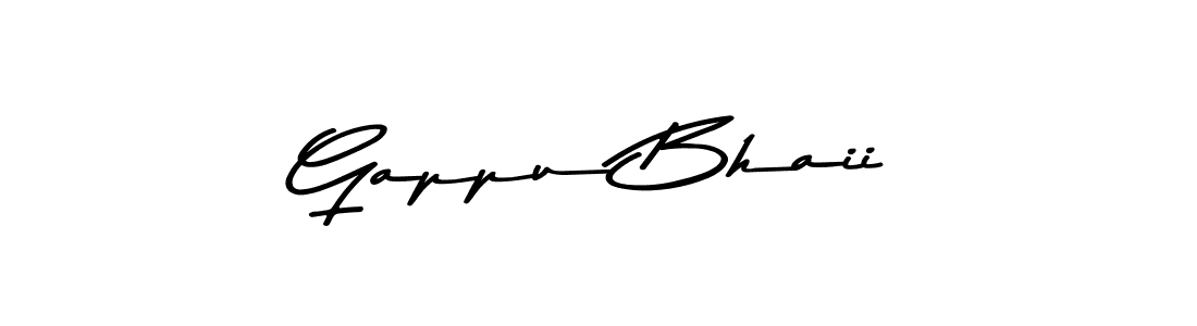 How to make Gappu Bhaii name signature. Use Asem Kandis PERSONAL USE style for creating short signs online. This is the latest handwritten sign. Gappu Bhaii signature style 9 images and pictures png