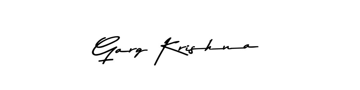 Design your own signature with our free online signature maker. With this signature software, you can create a handwritten (Asem Kandis PERSONAL USE) signature for name Garg Krishna. Garg Krishna signature style 9 images and pictures png