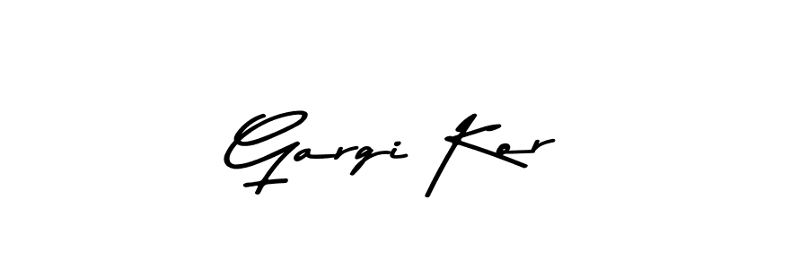 How to make Gargi Kor name signature. Use Asem Kandis PERSONAL USE style for creating short signs online. This is the latest handwritten sign. Gargi Kor signature style 9 images and pictures png