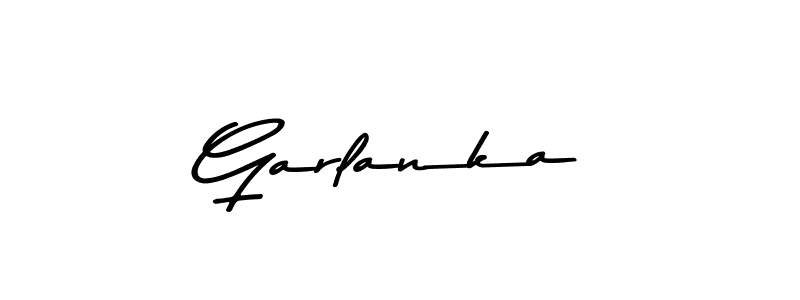 Create a beautiful signature design for name Garlanka. With this signature (Asem Kandis PERSONAL USE) fonts, you can make a handwritten signature for free. Garlanka signature style 9 images and pictures png
