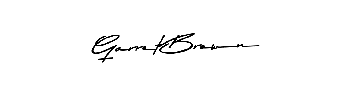 How to make Garret Brown name signature. Use Asem Kandis PERSONAL USE style for creating short signs online. This is the latest handwritten sign. Garret Brown signature style 9 images and pictures png