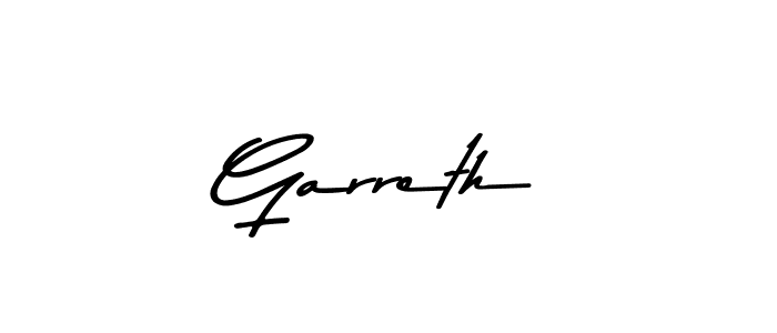 Make a beautiful signature design for name Garreth. With this signature (Asem Kandis PERSONAL USE) style, you can create a handwritten signature for free. Garreth signature style 9 images and pictures png