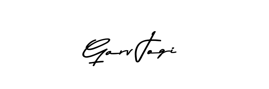 This is the best signature style for the Garv Jogi name. Also you like these signature font (Asem Kandis PERSONAL USE). Mix name signature. Garv Jogi signature style 9 images and pictures png