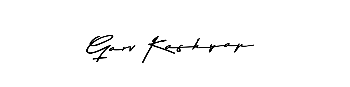 How to make Garv Kashyap name signature. Use Asem Kandis PERSONAL USE style for creating short signs online. This is the latest handwritten sign. Garv Kashyap signature style 9 images and pictures png