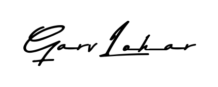 Achieve flawless digital penmanship with Garv Lohar name in Asem Kandis PERSONAL USE font. The perfect tool for creating online signatures. Garv Lohar signature style 9 images and pictures png