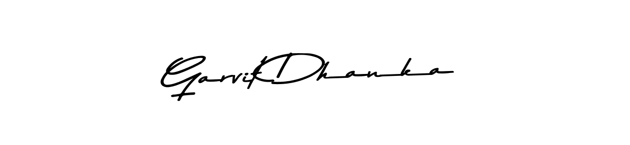 Garvit Dhanka stylish signature style. Best Handwritten Sign (Asem Kandis PERSONAL USE) for my name. Handwritten Signature Collection Ideas for my name Garvit Dhanka. Garvit Dhanka signature style 9 images and pictures png