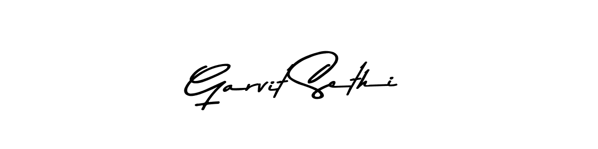 Create a beautiful signature design for name Garvit Sethi. With this signature (Asem Kandis PERSONAL USE) fonts, you can make a handwritten signature for free. Garvit Sethi signature style 9 images and pictures png