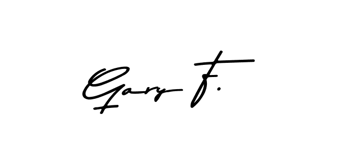 Use a signature maker to create a handwritten signature online. With this signature software, you can design (Asem Kandis PERSONAL USE) your own signature for name Gary F.. Gary F. signature style 9 images and pictures png