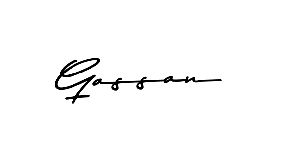Design your own signature with our free online signature maker. With this signature software, you can create a handwritten (Asem Kandis PERSONAL USE) signature for name Gassan. Gassan signature style 9 images and pictures png