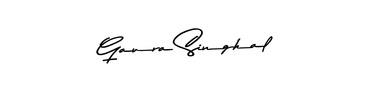 Make a beautiful signature design for name Gaura Singhal. With this signature (Asem Kandis PERSONAL USE) style, you can create a handwritten signature for free. Gaura Singhal signature style 9 images and pictures png