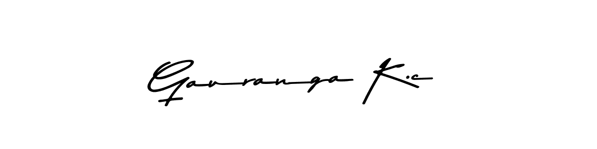 Design your own signature with our free online signature maker. With this signature software, you can create a handwritten (Asem Kandis PERSONAL USE) signature for name Gauranga K.c. Gauranga K.c signature style 9 images and pictures png