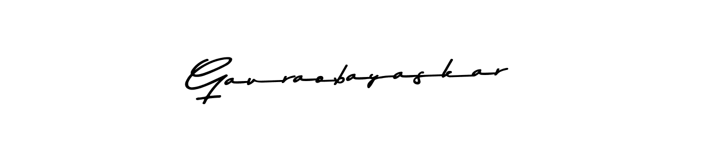How to make Gauraobayaskar name signature. Use Asem Kandis PERSONAL USE style for creating short signs online. This is the latest handwritten sign. Gauraobayaskar signature style 9 images and pictures png