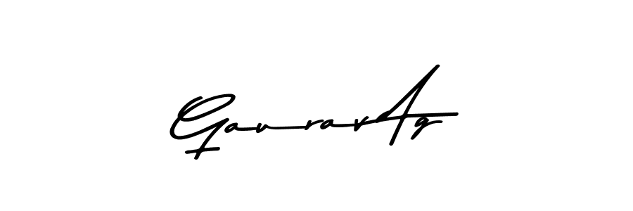 Here are the top 10 professional signature styles for the name Gaurav Ag. These are the best autograph styles you can use for your name. Gaurav Ag signature style 9 images and pictures png