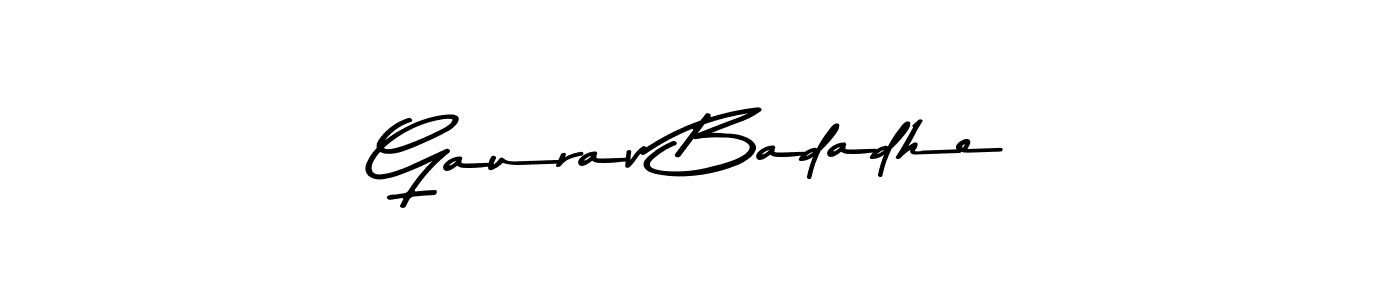 The best way (Asem Kandis PERSONAL USE) to make a short signature is to pick only two or three words in your name. The name Gaurav Badadhe include a total of six letters. For converting this name. Gaurav Badadhe signature style 9 images and pictures png