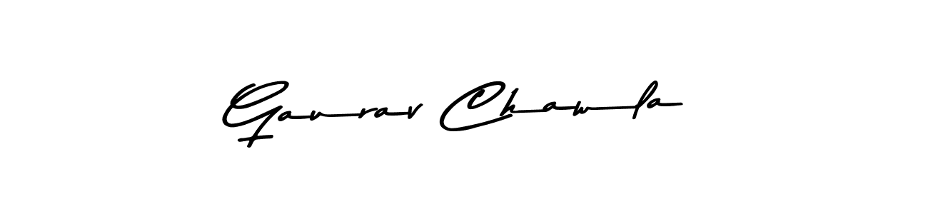 How to make Gaurav Chawla name signature. Use Asem Kandis PERSONAL USE style for creating short signs online. This is the latest handwritten sign. Gaurav Chawla signature style 9 images and pictures png