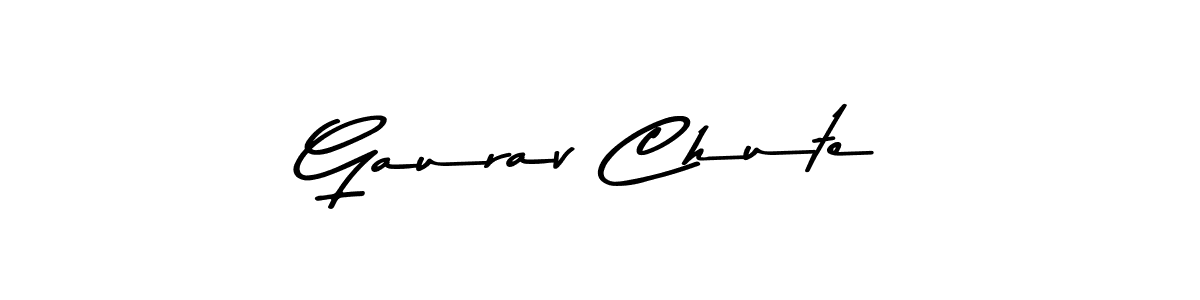 Make a beautiful signature design for name Gaurav Chute. With this signature (Asem Kandis PERSONAL USE) style, you can create a handwritten signature for free. Gaurav Chute signature style 9 images and pictures png