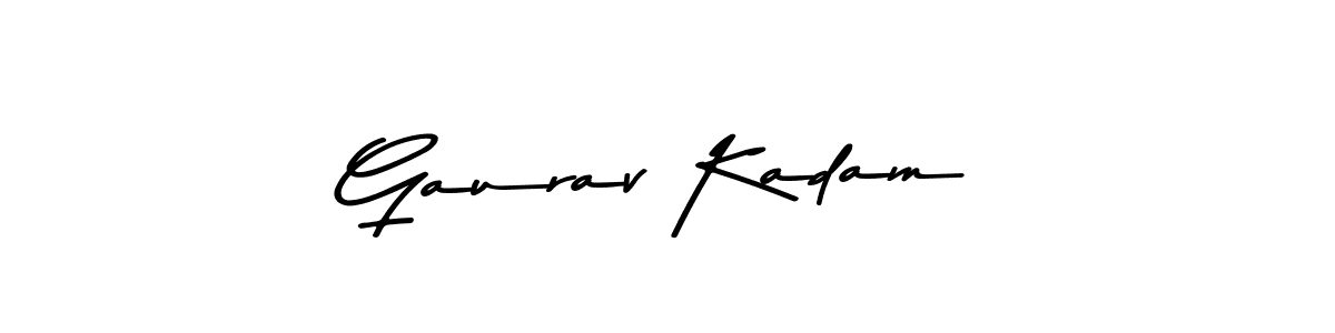Create a beautiful signature design for name Gaurav Kadam. With this signature (Asem Kandis PERSONAL USE) fonts, you can make a handwritten signature for free. Gaurav Kadam signature style 9 images and pictures png