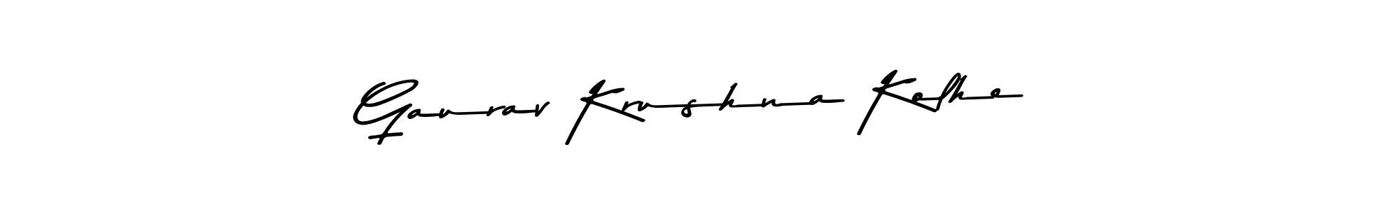 The best way (Asem Kandis PERSONAL USE) to make a short signature is to pick only two or three words in your name. The name Gaurav Krushna Kolhe include a total of six letters. For converting this name. Gaurav Krushna Kolhe signature style 9 images and pictures png