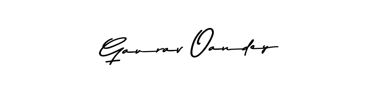 Also You can easily find your signature by using the search form. We will create Gaurav Oandey name handwritten signature images for you free of cost using Asem Kandis PERSONAL USE sign style. Gaurav Oandey signature style 9 images and pictures png