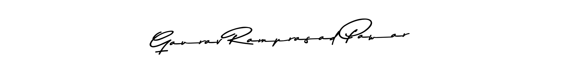 Create a beautiful signature design for name Gaurav Ramprasad Pawar. With this signature (Asem Kandis PERSONAL USE) fonts, you can make a handwritten signature for free. Gaurav Ramprasad Pawar signature style 9 images and pictures png