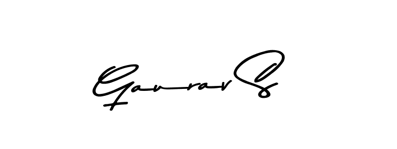 Create a beautiful signature design for name Gaurav S. With this signature (Asem Kandis PERSONAL USE) fonts, you can make a handwritten signature for free. Gaurav S signature style 9 images and pictures png