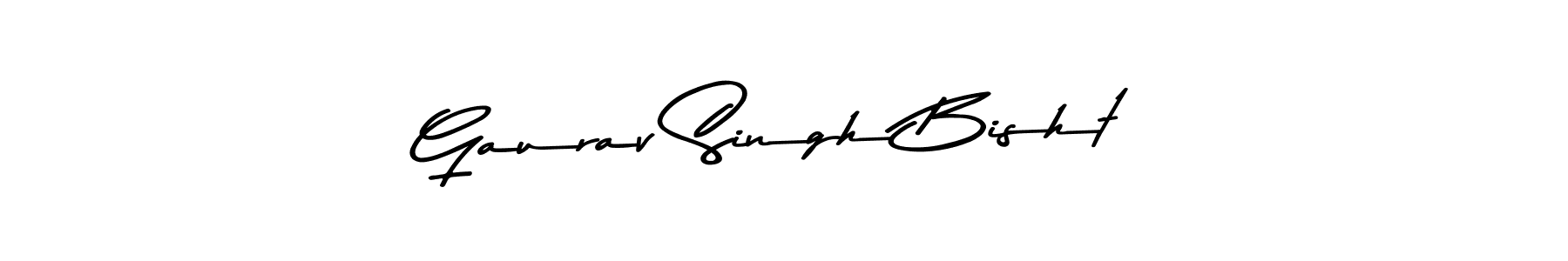 How to make Gaurav Singh Bisht name signature. Use Asem Kandis PERSONAL USE style for creating short signs online. This is the latest handwritten sign. Gaurav Singh Bisht signature style 9 images and pictures png