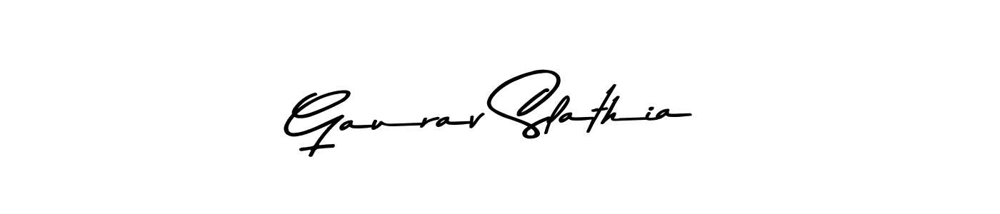 Asem Kandis PERSONAL USE is a professional signature style that is perfect for those who want to add a touch of class to their signature. It is also a great choice for those who want to make their signature more unique. Get Gaurav Slathia name to fancy signature for free. Gaurav Slathia signature style 9 images and pictures png