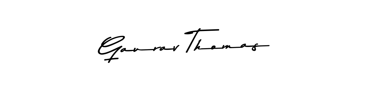 Gaurav Thomas stylish signature style. Best Handwritten Sign (Asem Kandis PERSONAL USE) for my name. Handwritten Signature Collection Ideas for my name Gaurav Thomas. Gaurav Thomas signature style 9 images and pictures png