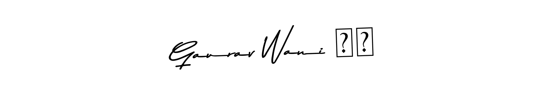 This is the best signature style for the Gaurav Wani ❤️ name. Also you like these signature font (Asem Kandis PERSONAL USE). Mix name signature. Gaurav Wani ❤️ signature style 9 images and pictures png