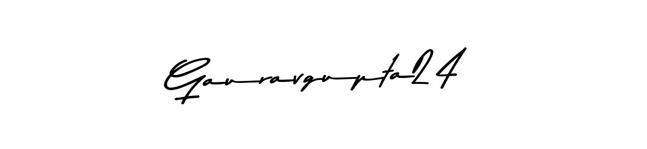 Gauravgupta24 stylish signature style. Best Handwritten Sign (Asem Kandis PERSONAL USE) for my name. Handwritten Signature Collection Ideas for my name Gauravgupta24. Gauravgupta24 signature style 9 images and pictures png