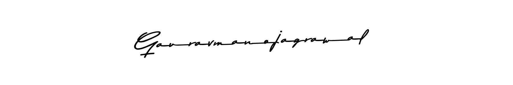 How to make Gauravmanojagrawal name signature. Use Asem Kandis PERSONAL USE style for creating short signs online. This is the latest handwritten sign. Gauravmanojagrawal signature style 9 images and pictures png